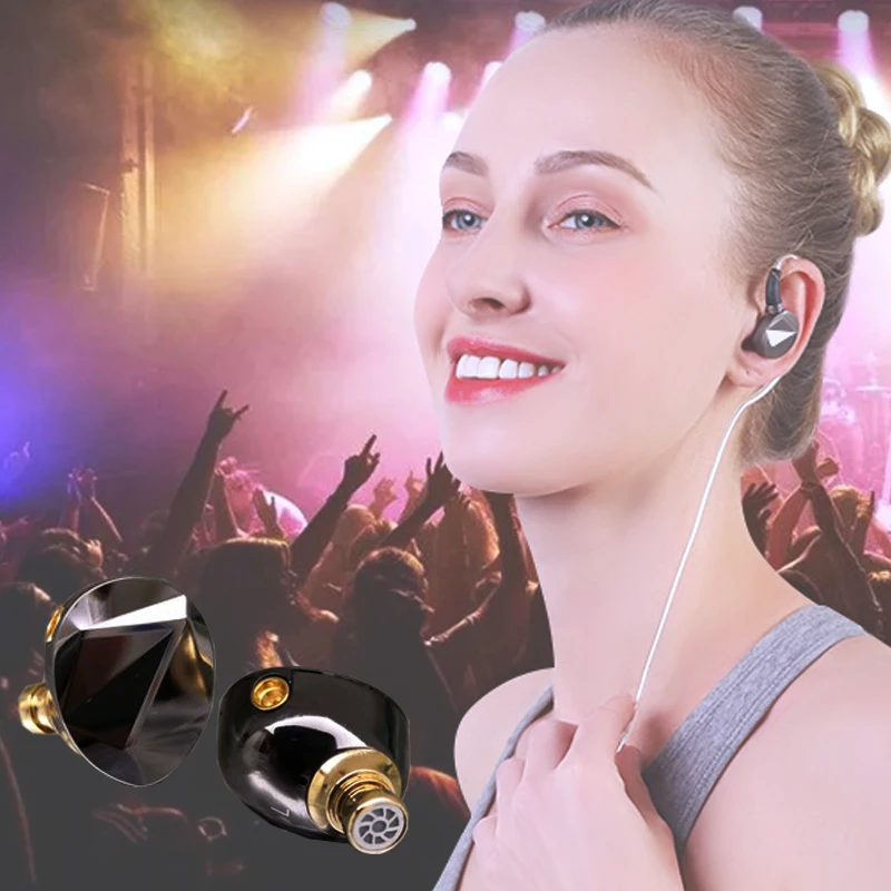 7гц I99 DLC купольные двухсторонние наушники-вкладыши HIFI dj монитор Динамический