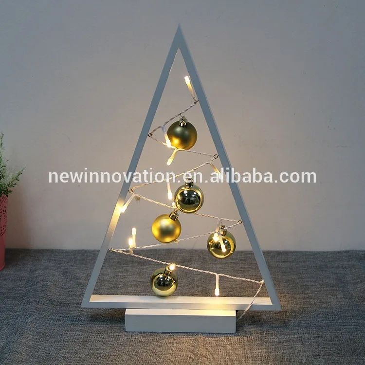 

15L Warm White LED Wooden Christmas Tree Shape Decoration Light