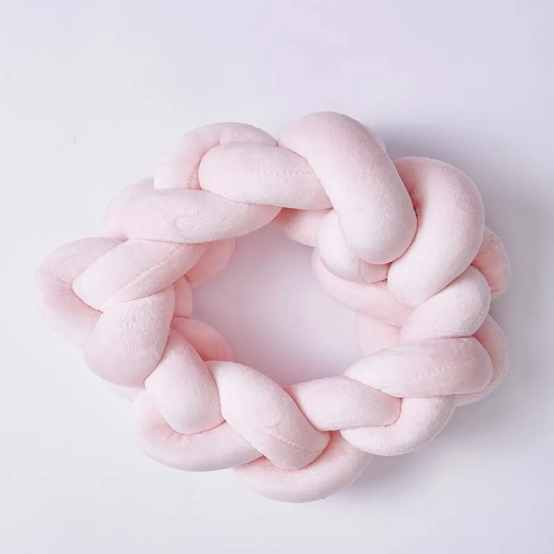 pink round 38cm Узел переплетения Подушка для ребенка для ползания и игр игровой коврик подушки сиденья для новорожденных спальная кровать - Цвет: pink round 38cm