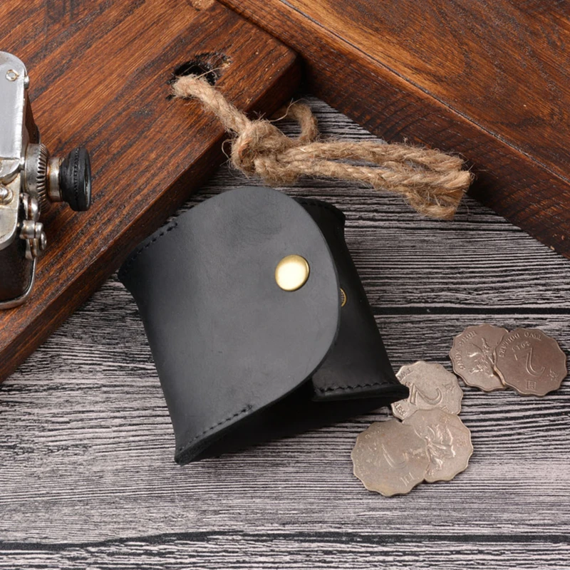 Vintage Design Good Qualtiy Cow Leather Coin Purse Mini Small Wallet Female Real Individuation Men Women Bag | Багаж и сумки