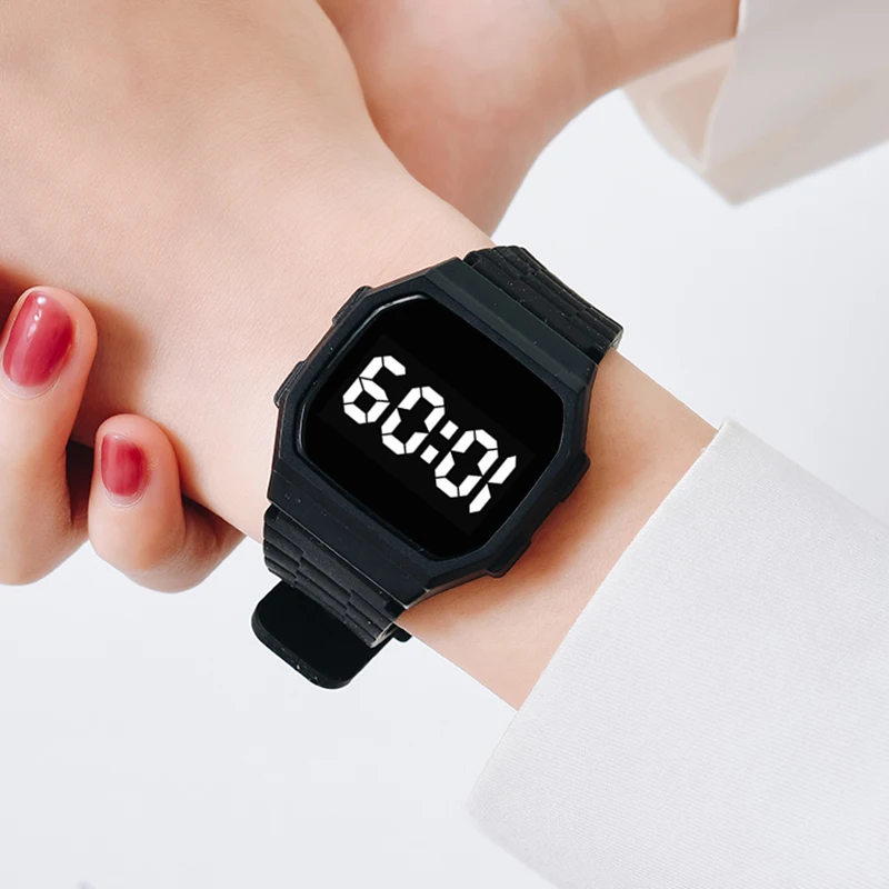 

Casual Women Watches Men LED Digital Watch Leather Strap Fashion Ladies Digital Watches For Women Men Clock Relogio Mujer