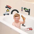 Мягкая игрушка-паста из ЭВА для ванной и ванны, наклейка сделай сам для раннего развития, детская игрушка-пазл, гибкий дорожный трек, автомобильная палочка, Игрушки для ванны для детей