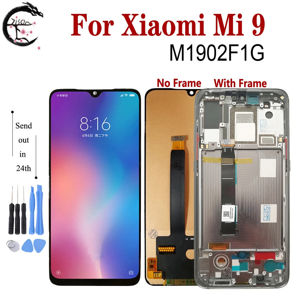 ЖК-дисплей Incell с рамкой для Xiaomi 9 дисплей Mi 9 Mi9 M1902F1G сенсорный экран дигитайзер в сборе Замена для Xiaomi MI9 дисплей