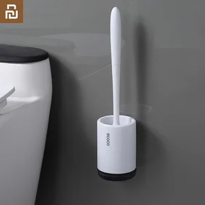 youpin ecocotoilet brush rubber head holder cleaning brush for toilet wall hanging household floor cleaning bathroom accessories free global shipping