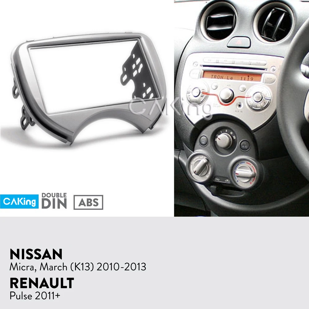 Автомобильная радиопанель Fascia Для Nissan Micra March (K13) 2010 2013Renault Pulse 2011 + комплект для