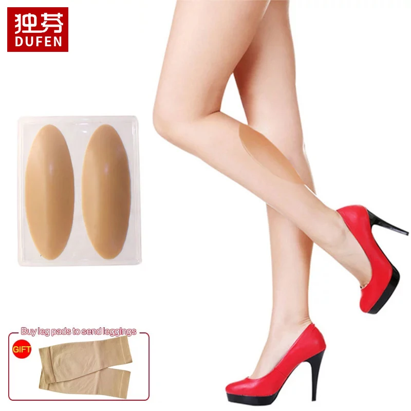 300g Leg Correctors Silicone Leg Onlays Soft Self-Adhesive for Crooked or Thin Legs Includes Elastic Leggings