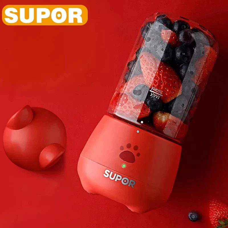 

Соковыжималка SUPOR 260 мл, портативная электрическая соковыжималка, USB Перезаряжаемый блендер, мини-стакан для соковыжимания, кухонный миксер