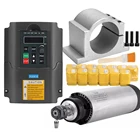 Электродвигатель шпинделя с воздушным охлаждением, 2200 кВт, ER20, 4 подшипника, Вт + кВт, VFD + 80 мм зажим + патрон токарного станка ER20 + 1 шт. кисти