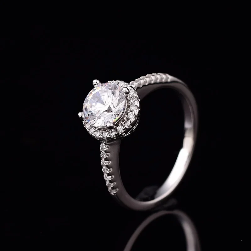 Женское кольцо из серебра 925 пробы роскошное серебряное в стиле стихов еврей 1 00ct D