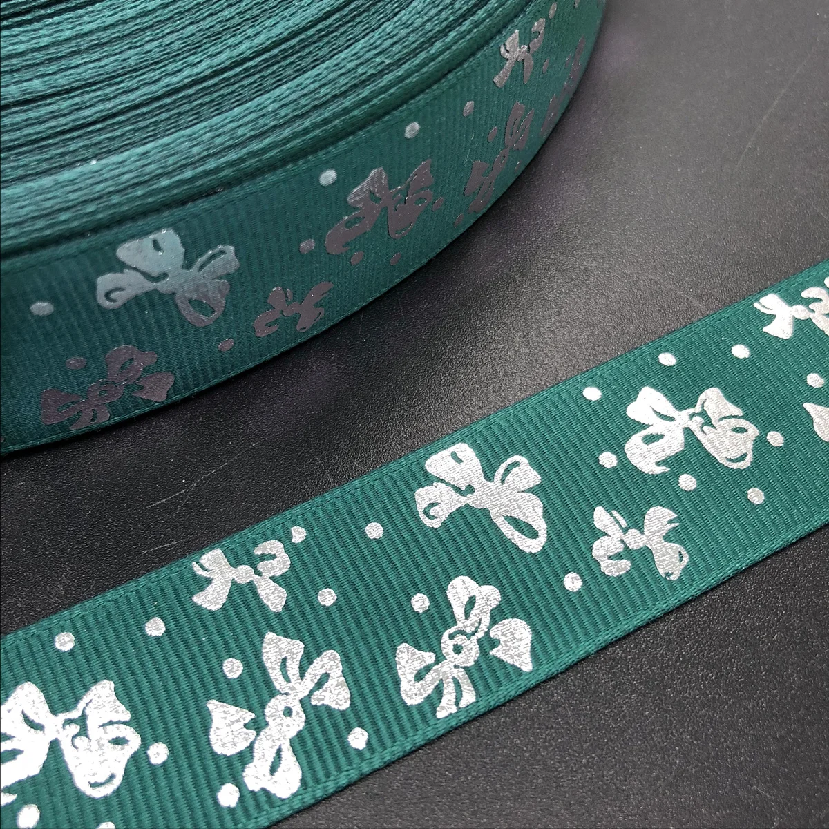 Новинка DIY 5 ярдов 25 мм Горячая Серебряная Бабочка узор корсажная лента бант для