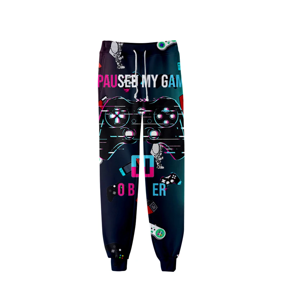 

I Paused My Game To Be Here Logo Printed 3D Printed Jogger Pants Women 2021 Fashion Streetwear Sweatpants Popular Casual 3D Pant