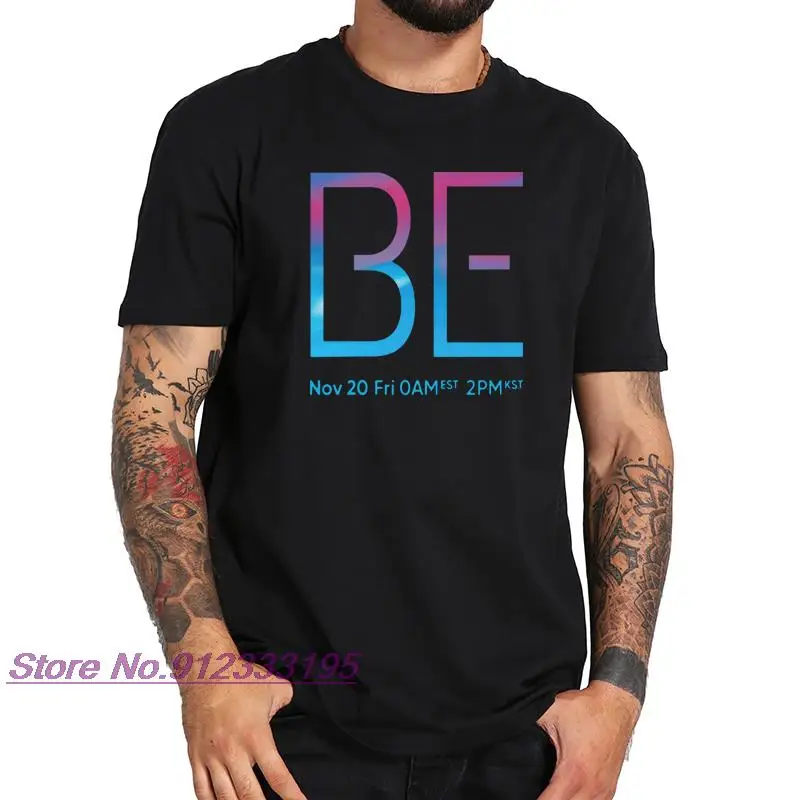 

New Album BE T Shirt Boy Band Hip Hop Group Tshirt O-neck Soft EU Size 100% Cotton Camisetas Homme
