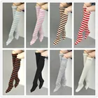 Чулки в полоску высокой эластичности, стеганые носки, леггинсы, одежда, кукла, аксессуары для куклы Барби 16, Blythe Xinyi Fr, кукла на Рождество