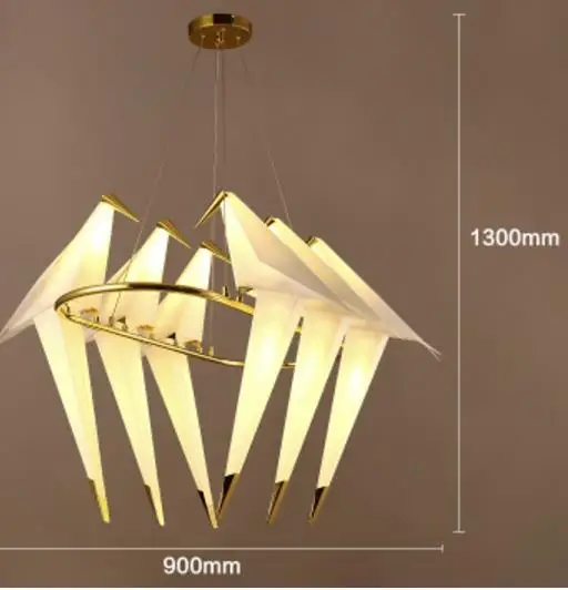 chandelier 6H Современная металлическая люстра в скандинавском стиле для ресторана, гостиной, столовой, детской комнаты, светодиодный подвесной светильник в виде птицы - Цвет корпуса: chandelier 6H