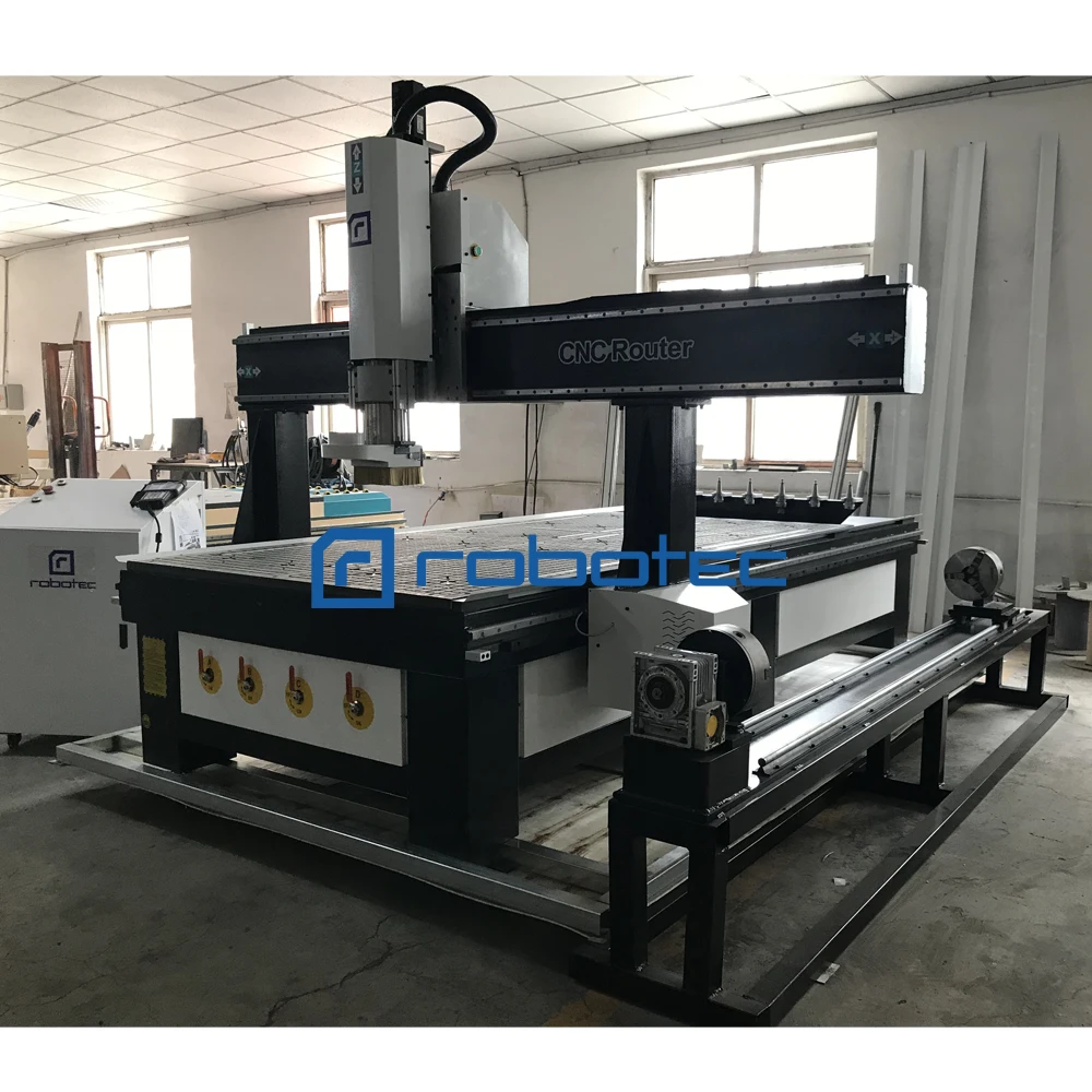 Heavy Duty 3d 4 Axis ATC Cnc Router 4x8 Feet Rotary Milling Machine 1325 For Sale Auto Tool Changer Furniture Making | Инструменты