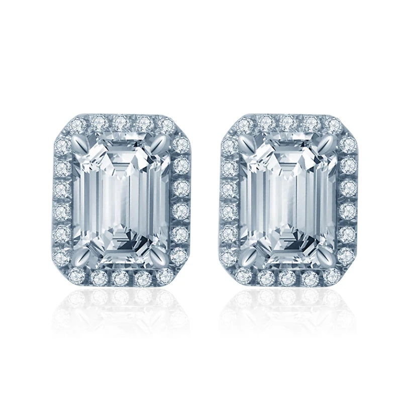 Choucong Изящные серьги кольцо ювелирный набор из стерлингового серебра 925 пробы Emeald