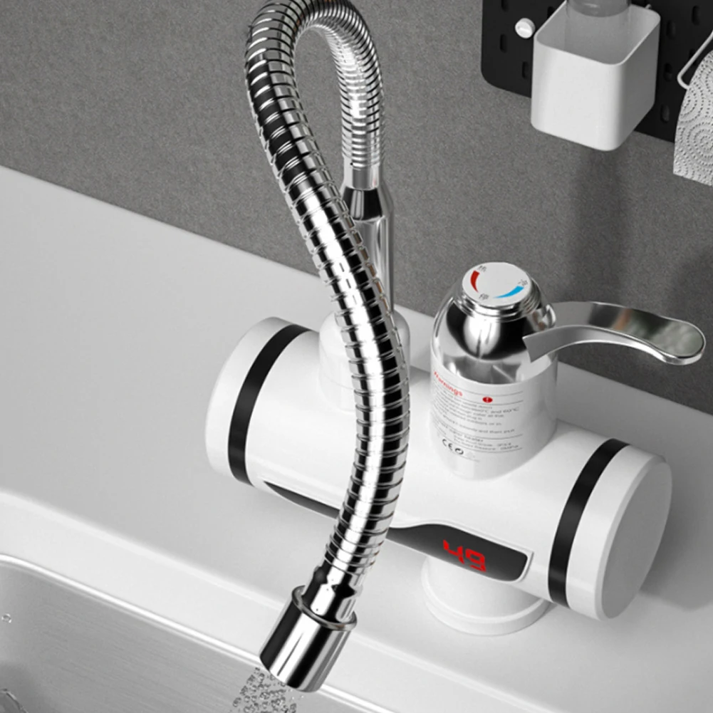 3000w electric faucet water heater fast heating tap water faucet with digital display for kitchen bathroom downside water inlet free global shipping
