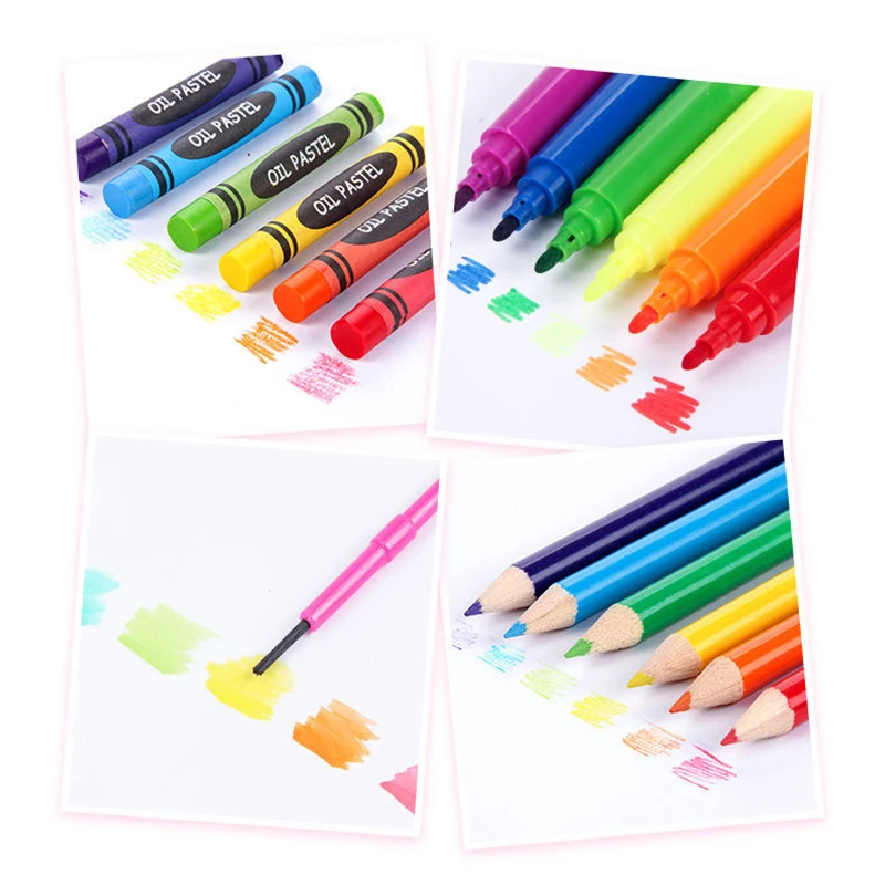 168 шт. детский подарок акварельные маркеры для рисования набор кистей детей