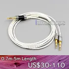 LN006363 XLR сбалансированный 3,5 мм 2,5 мм посеребренный кабель для наушников для Oppo PM-1 PM-2 плоский магнитный Sonus Faber Pryma