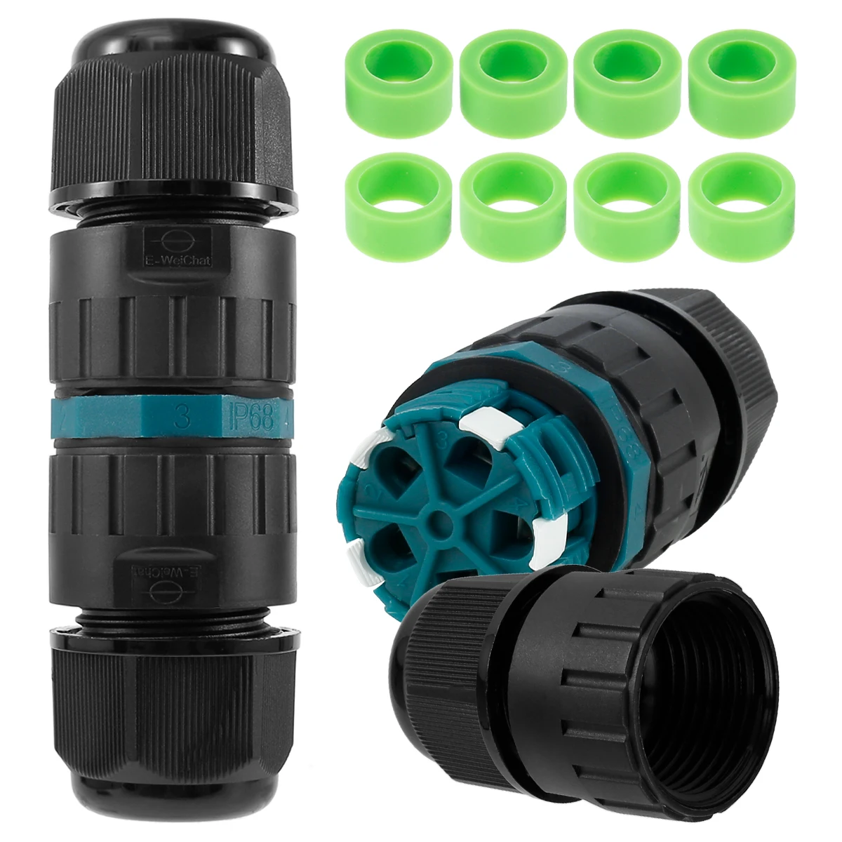 

2 шт. 5-контактная распределительная коробка, Водонепроницаемый Кабельный соединитель, Соединительная муфта 5 мм-14 мм, 2-стороннее уличное со...