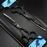handle hairdresser hairdressing scissors hairdressing tools to create hair styling thinning scissors black jewel bamboo 6 0 inch