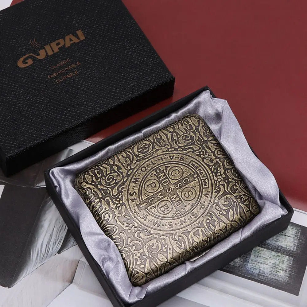 Винтажный латунный металлический чехол для сигары 20 шт. классическая мужская и