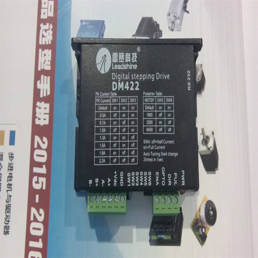 Новый Leadshine 2 фазовый цифровой шаговый двигатель привода DM422 работы 24 40VD может из