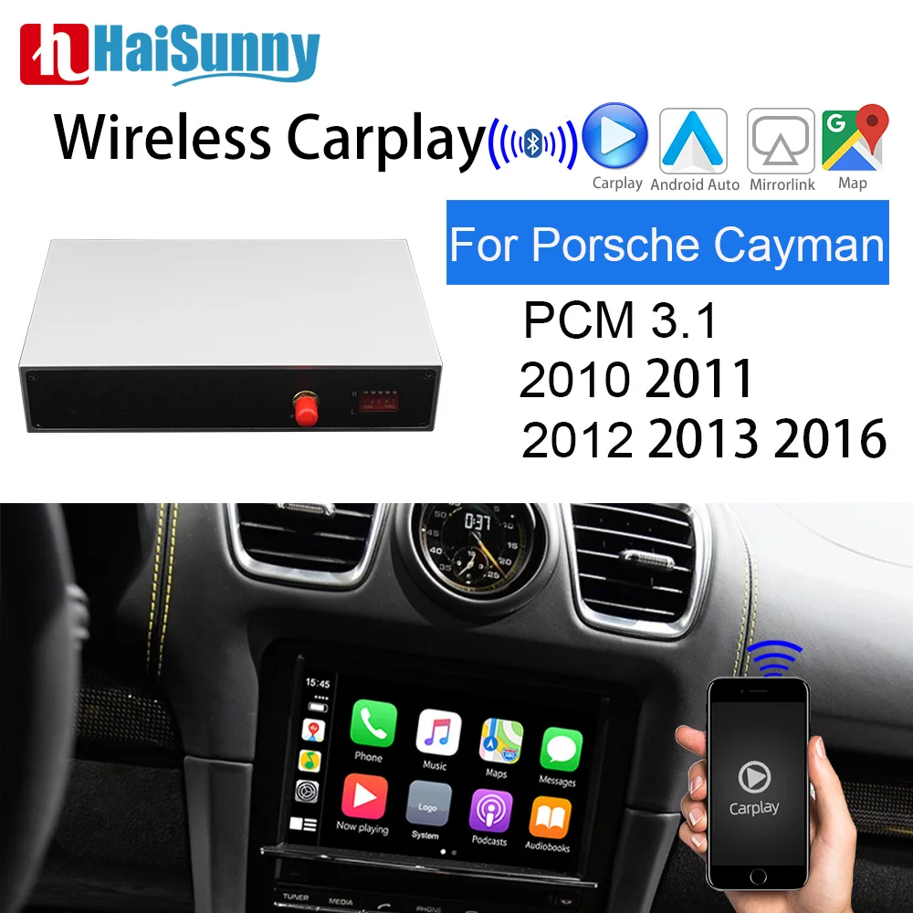 

HaiSunny Wireless CarPlay For Porsche Support Android Auto Upgrade Original Screen GPS Smart MuItimedia Cayman Car play PCM 3.1