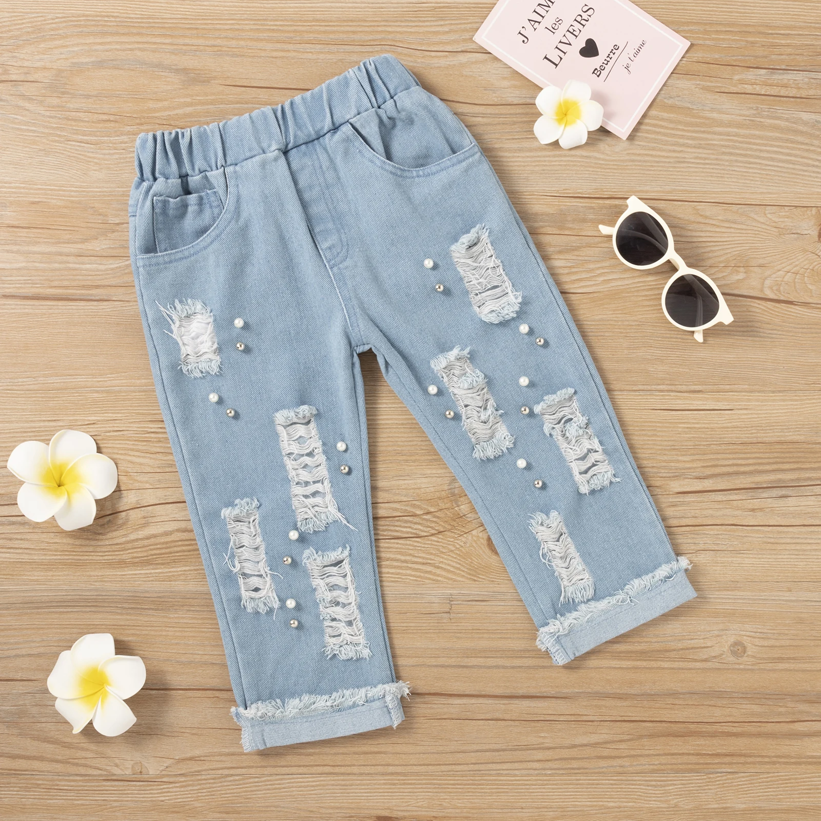 Женский джинсовый комплект одежды Ma &amp Baby сетчатый топ с длинным рукавом и