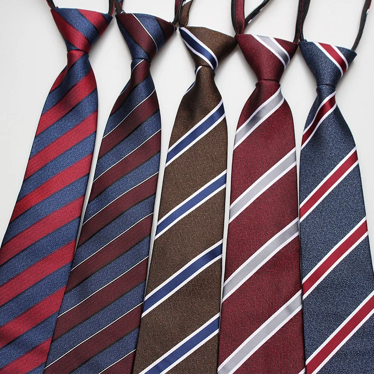 Linbaiway деловой мужской шейный галстук на молнии ленивый полосатый для мужчин