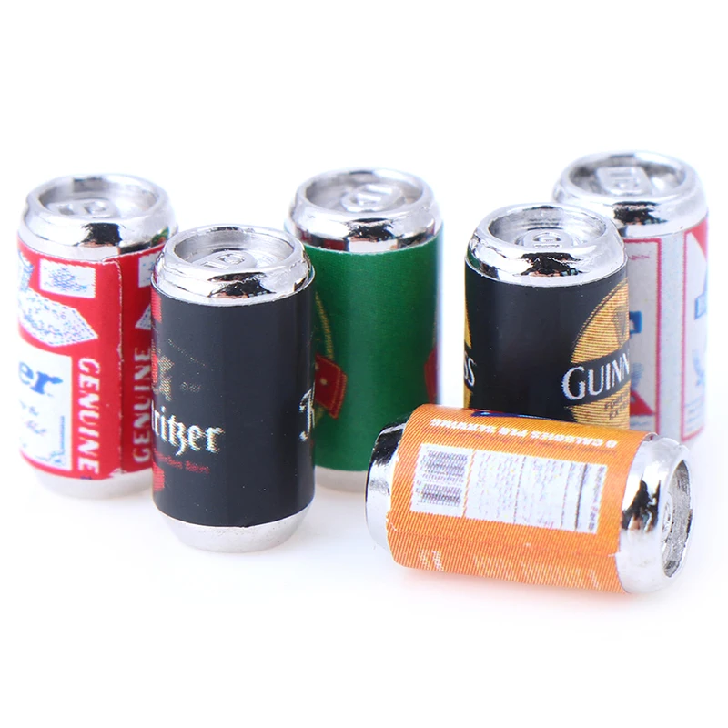 

Clearance Sale 6pcs/Set Bottle Beer Miniatures For 1:12 Dollhouse Miniature Kids Play Toys Gift