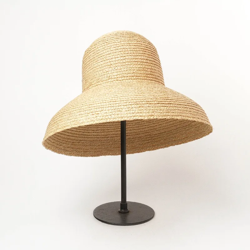 

Simplicity Women Summer Big Floppy Hat Raffia Straw Dome Top Cap Wide Brim Sun Hat Sombrero Mujer UV Protection Beach Cap Fedora