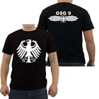 Новинка, Мужская хлопковая футболка с надписью полиция и военные, футболка с отделением спецопераций, немецкий и французский стиль, GSG 9, футболки