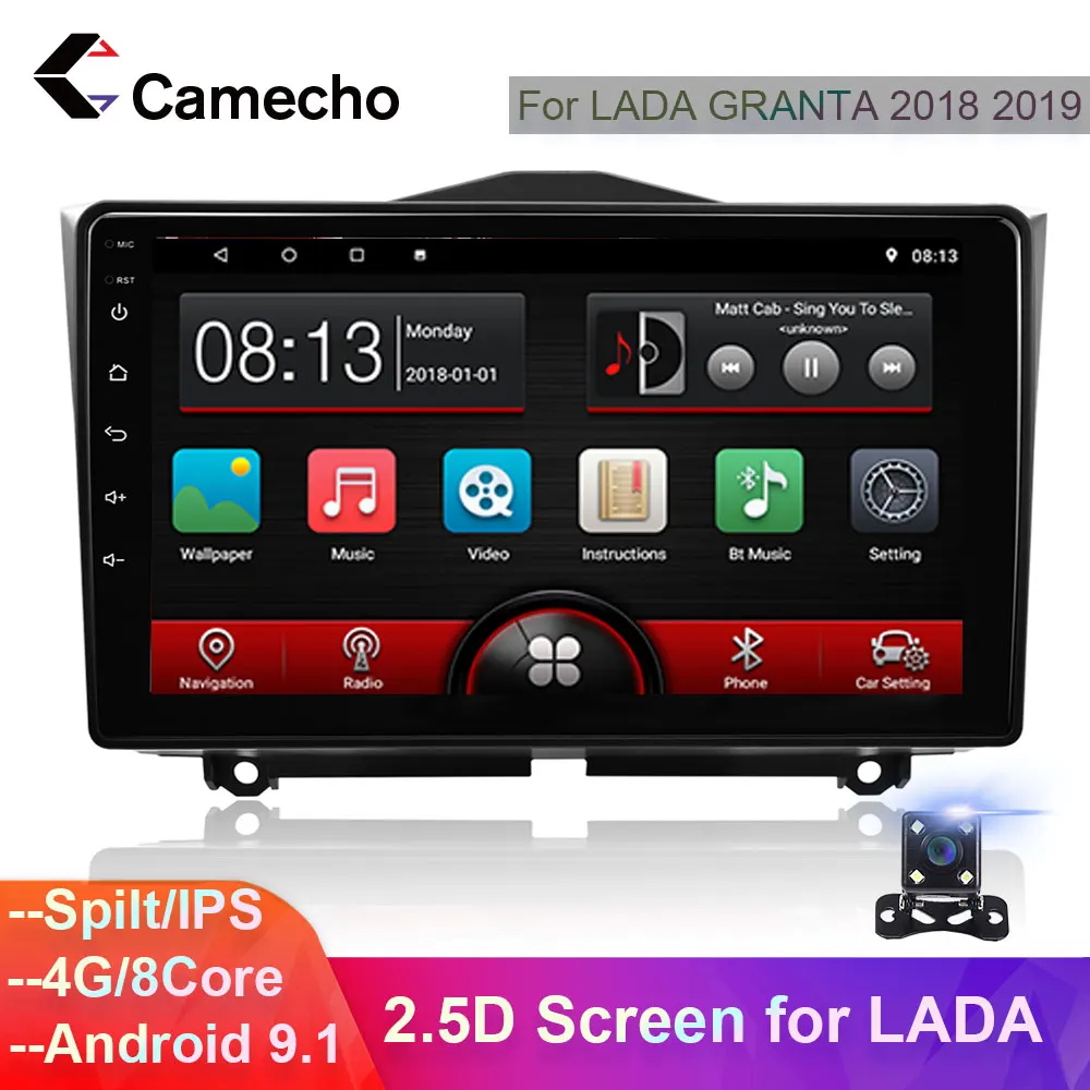 Автомобильный радиоприемник Camecho 2Din Android 9 1 мультимедийный плеер 2din