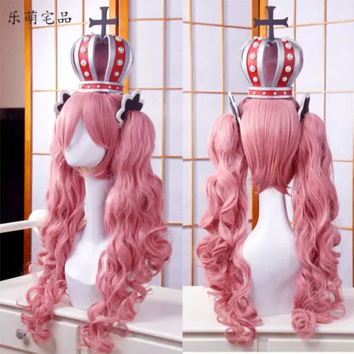 Аниме One Piece Ghost Princess Perona розовые длинные вьющиеся волнистые хвостики
