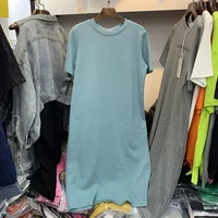 t shirt dress women summer casual loose dresses short sleeve o neck tunic solid color dress oversize clothes