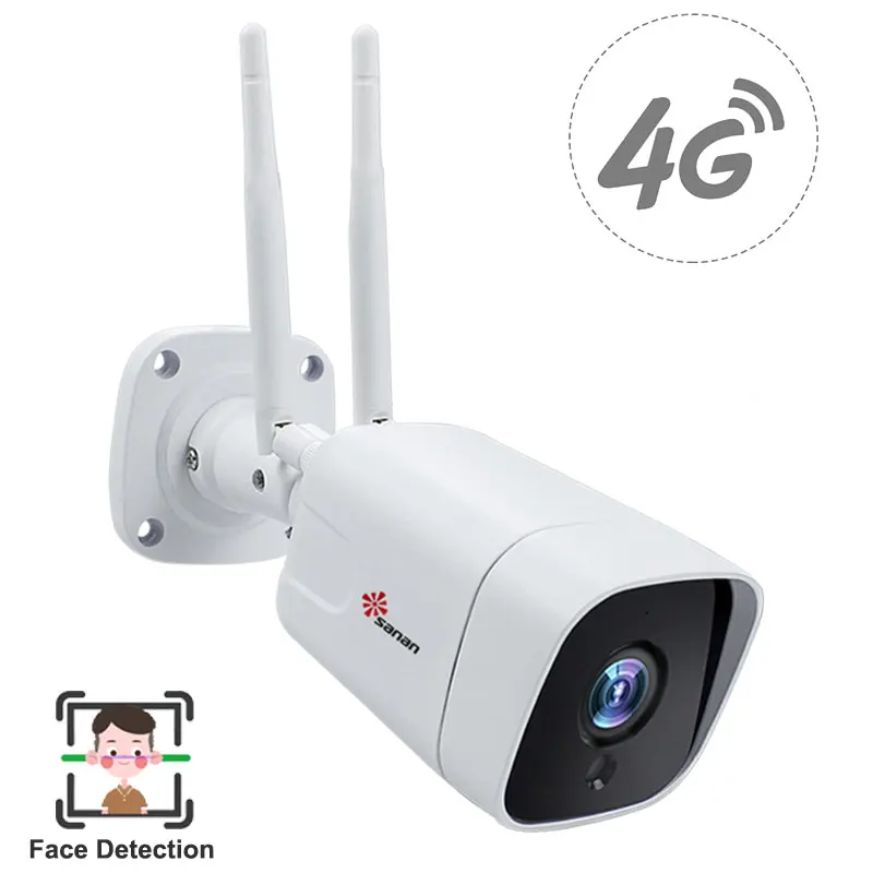 5MP H.265 AI Face Detecion камера 4G SIM карта GSM CCTV 25 м ИК Ночное Видение наружная безопасности s