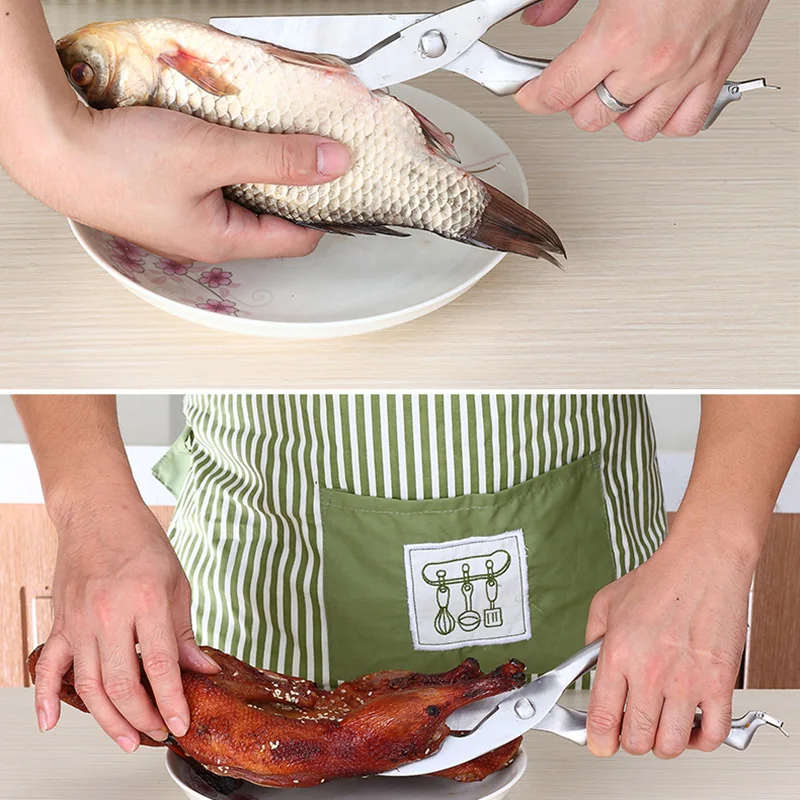 

XITUO Stainless Steel Kitchen Scissors Powerful Chicken Bone Scissors Cook shear Fish Duck cut Chef Scissors knife tool