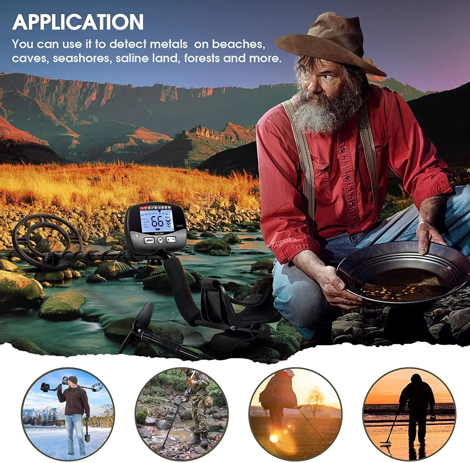 Металлоискатель Подземный водонепроницаемый GC1071 профессиональный