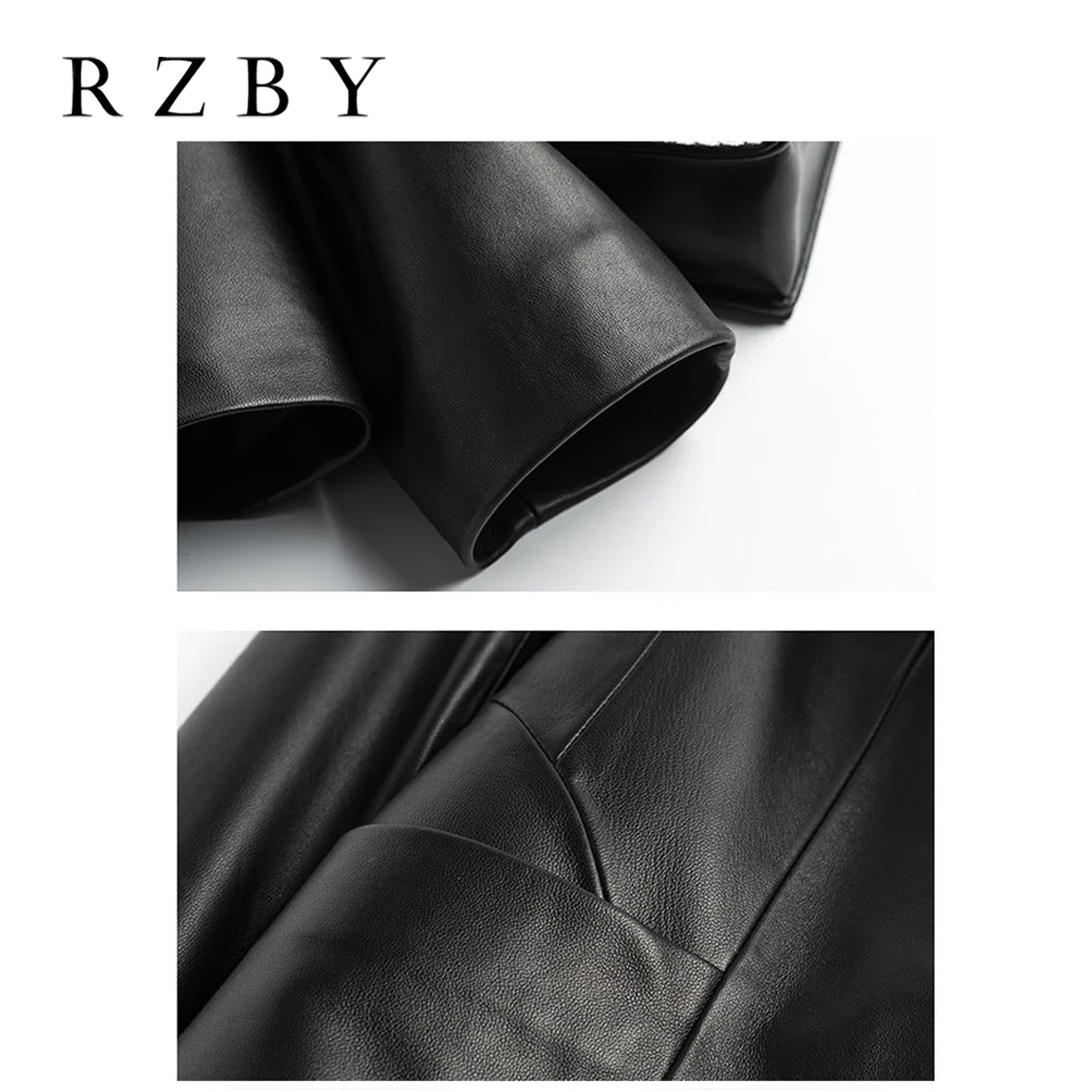 Женская Офисная куртка из натуральной кожи Элегантная 100% овечьей шкуры замши