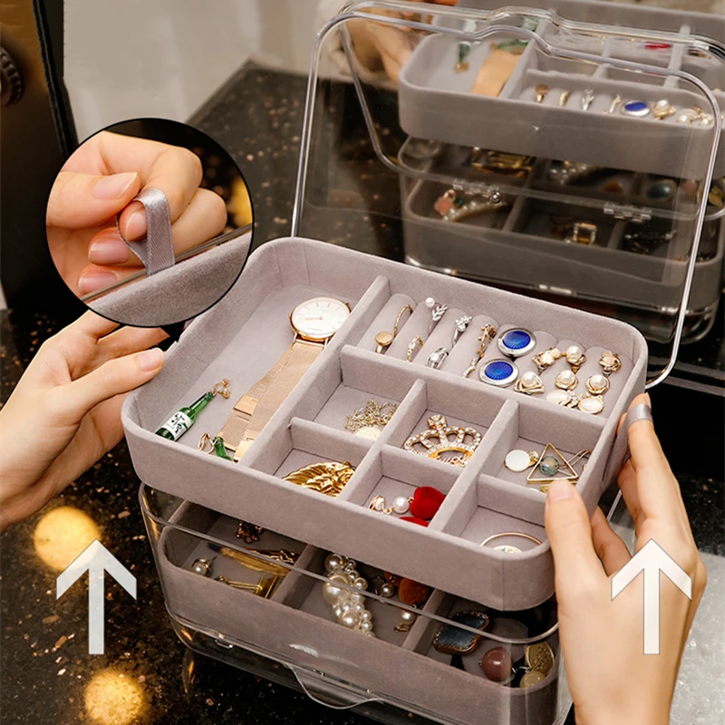 Новые ювелирные изделия ящик для хранения дома выдвижного ящика Макияж