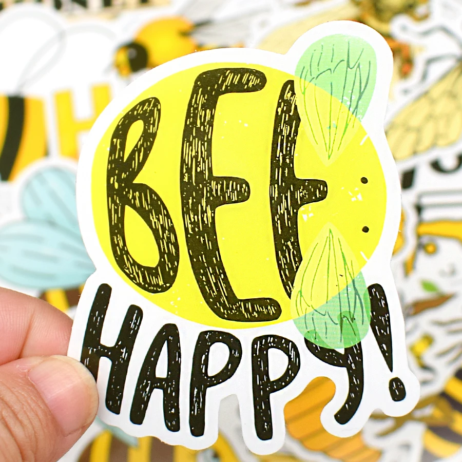 50 шт. милые наклейка пчела Игрушки для детей подарок мультфильм медовые