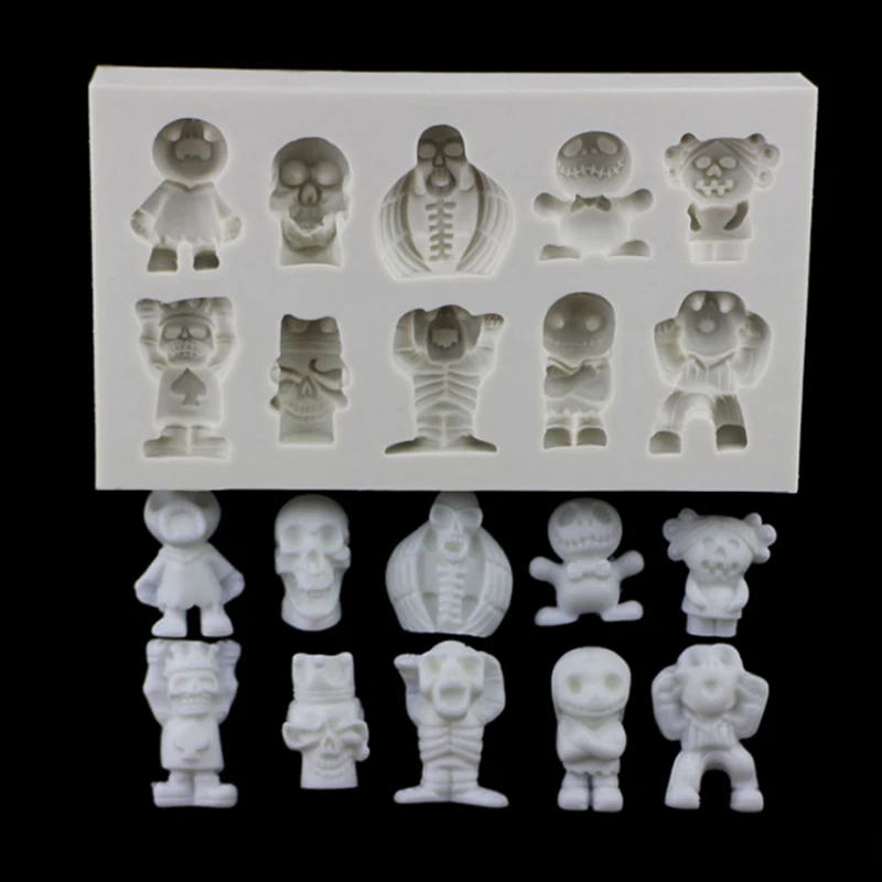 Хэллоуин Череп силиконовые формы для украшения торта инструменты ремесла кексы