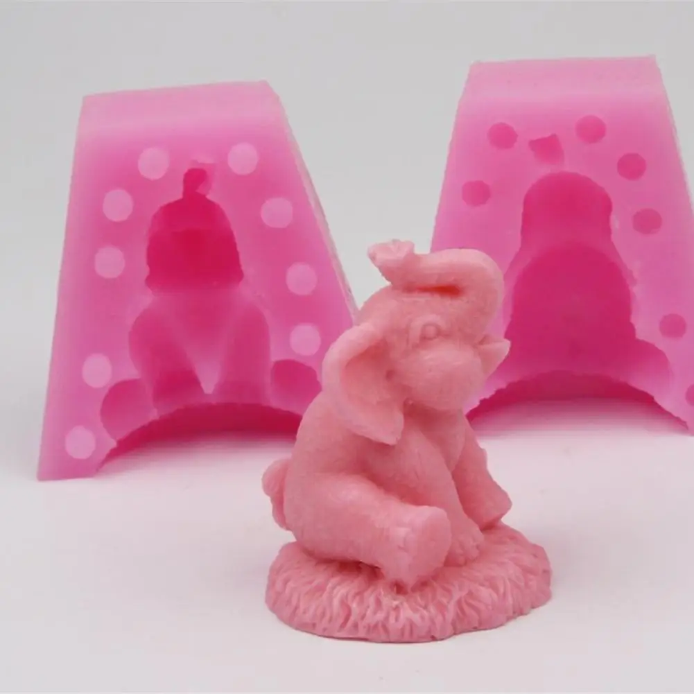 Silicone Mold 3D Elephant Soap Handicraft DIY Cake Decoration Baking Tools For Fondant Chocolate Candles Making |