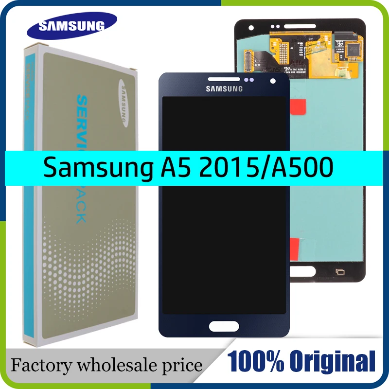 Супер AMOLED ЖК дисплей для SAMSUNG Galaxy A5 A500FU A500 A500F A500M дисплей сенсорный экран замена дигитайзер