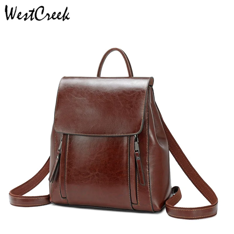 Женский брендовый рюкзак westкрик из натуральной кожи на плечо 2019 | Багаж и сумки