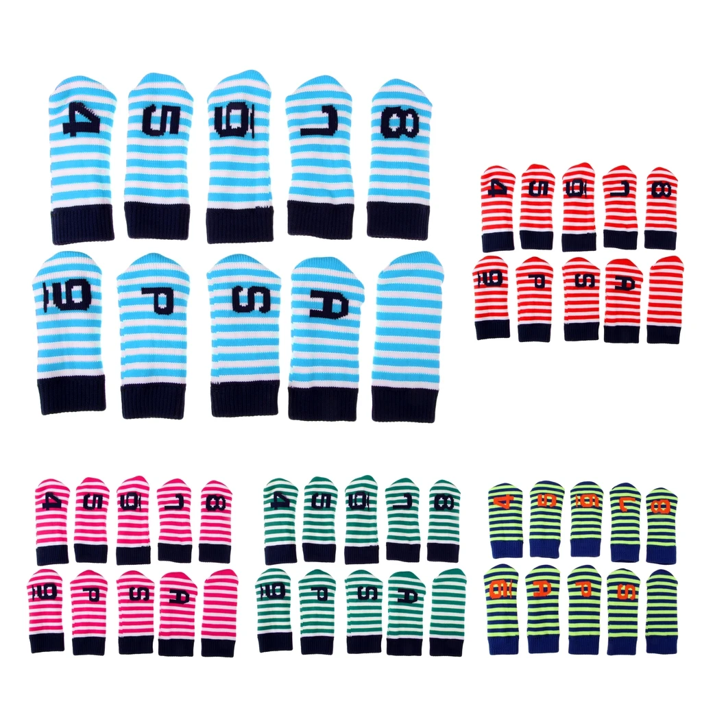 10 шт. прочные трикотажные Бархатные чехлы для гольфа с железной головкой Клубные