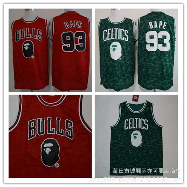 NBA Jersey Joint 93 Rap Godfather L Celtics Lakers вышитая ретро новая ткань Баскетбольная одежда