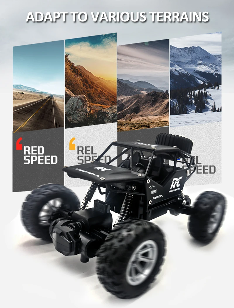 

4WD Radio Control Vehicles Electronic RC Model Stunt Cars Toys 1:18 High Speed Big Horsepower Monster Trucks Off Road Climb