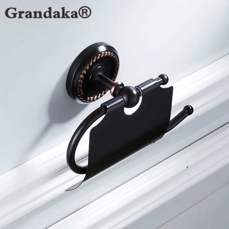 2018 настенная латунная черная отделка бумажная полка туалетный держатель для